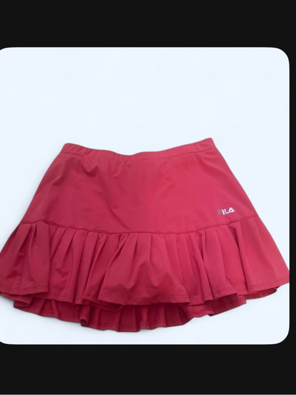FILA Cherry Red Pleated Tennis Skirt
